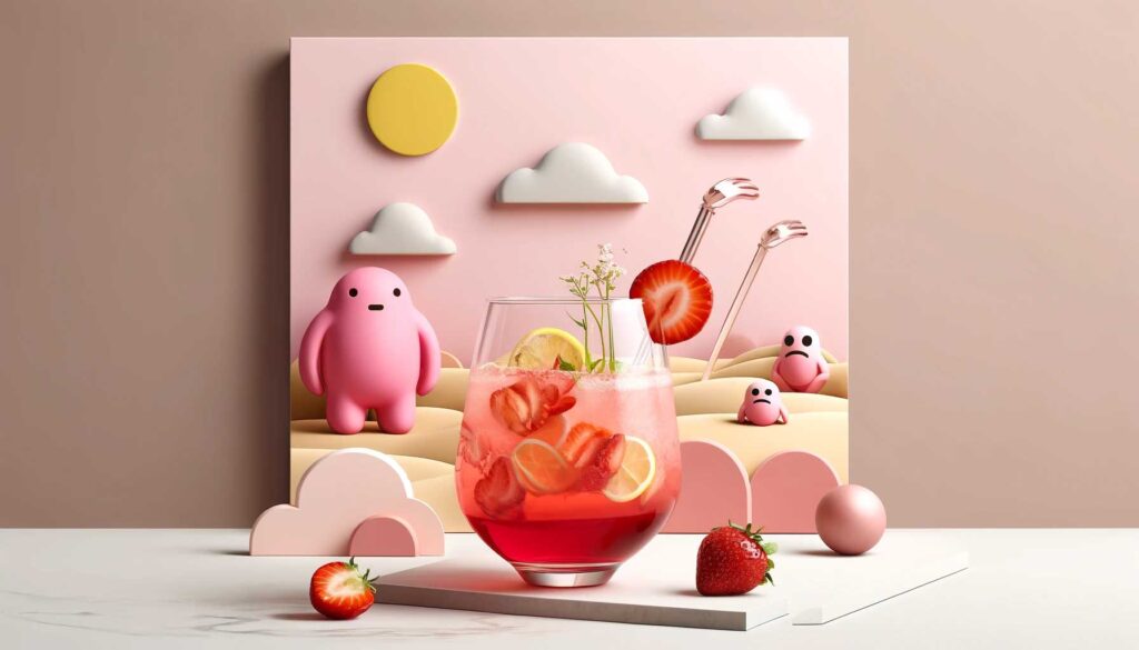 cocktail Barbapapa limonade fraise